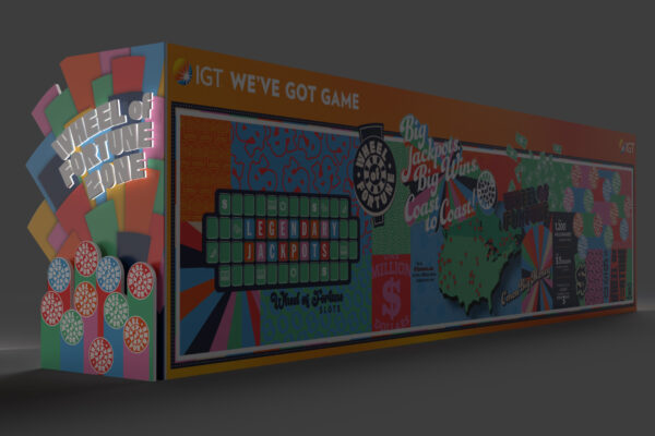 G2E 2024 WOF Zone Mockup-Outside Wall and Sign